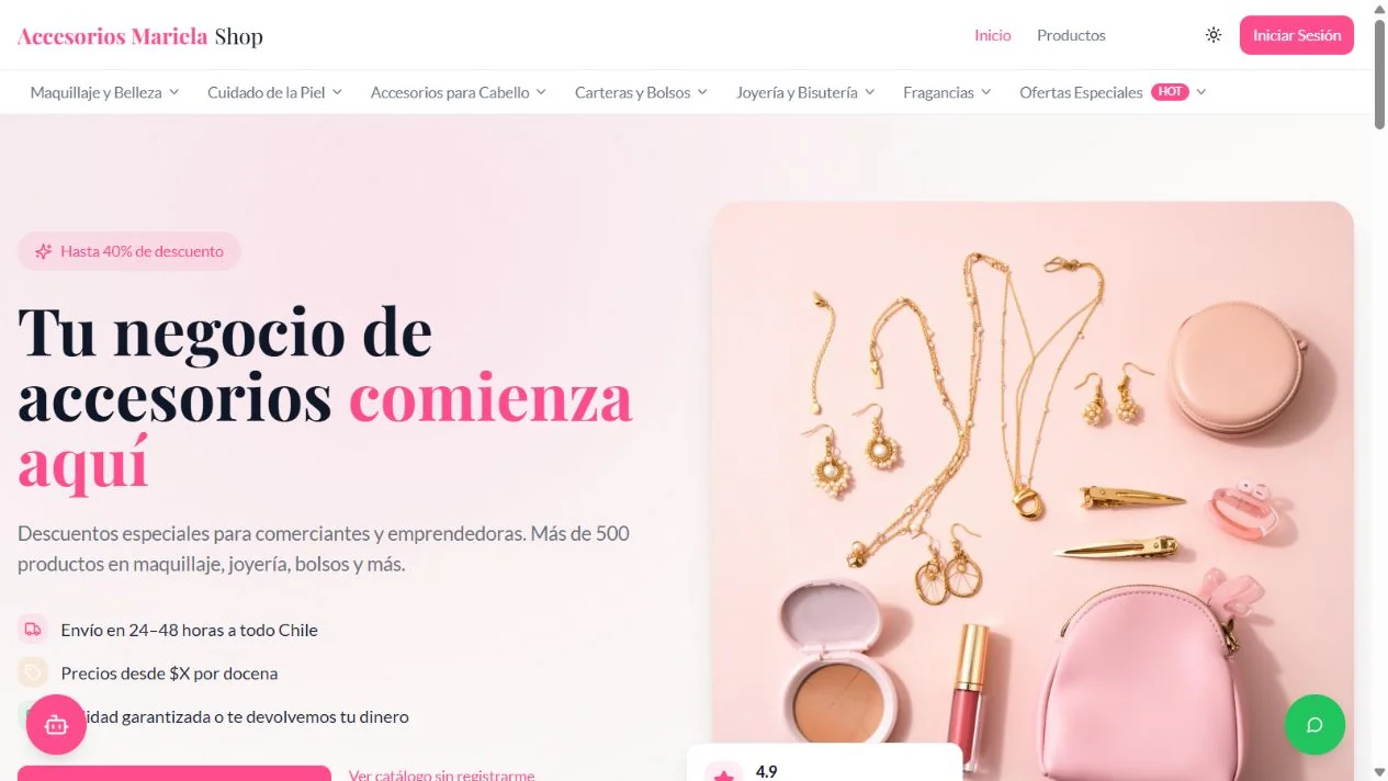 Vista del proyecto Accesorios Mariela